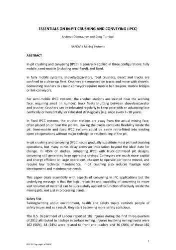 ﻿ملزومات خرد کردن و انتقال درون گودال (IPCC)