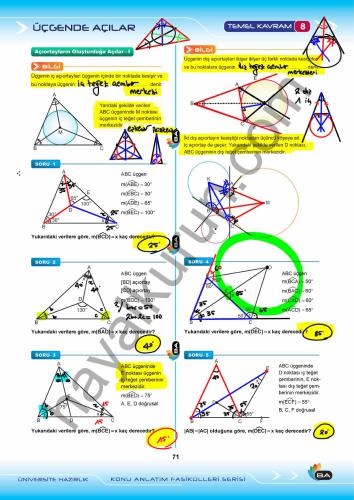 ﻿راه حل های KAF GEO-1 2018 Angles in Triangle Basic Concept 8,9,10,11
