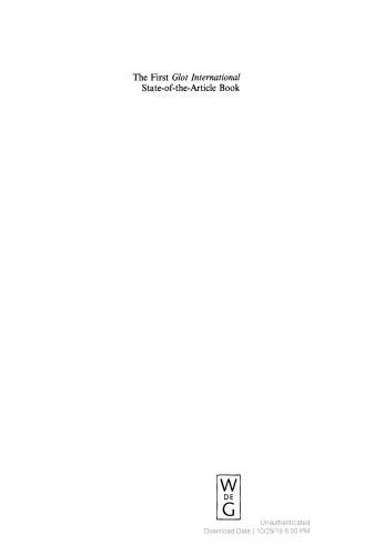 ﻿اولین کتاب بین المللی Glot International-of-the-Article: جدیدترین زبانشناسی