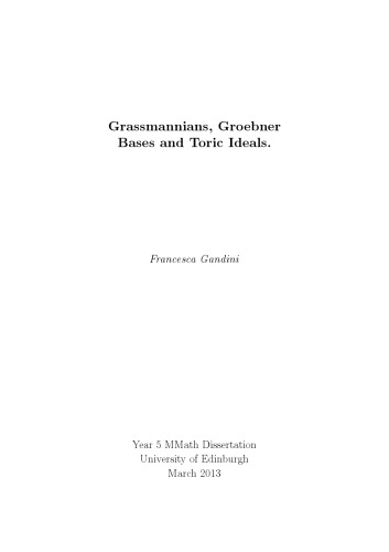 ﻿Grassmannians، Groebner Bases و Toric Ideals