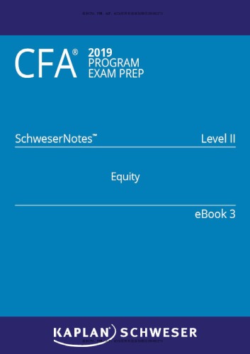 ﻿CFA 2019 Schweser - Level 2 SchweserNotes Book 3: Equity