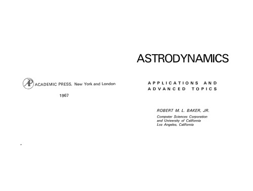 ﻿Astrodynamics: برنامه ها و مباحث پیشرفته