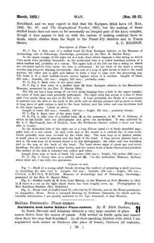 ﻿داردانیا و برخی از نام های مکان بالکان