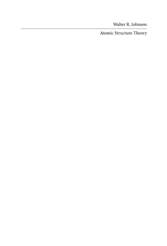 نظریه ساختار اتمی: سخنرانی در مورد فیزیک اتمی