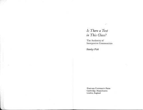 ﻿آیا متنی در این کلاس وجود دارد؟ : مرجعیت جوامع تفسیری