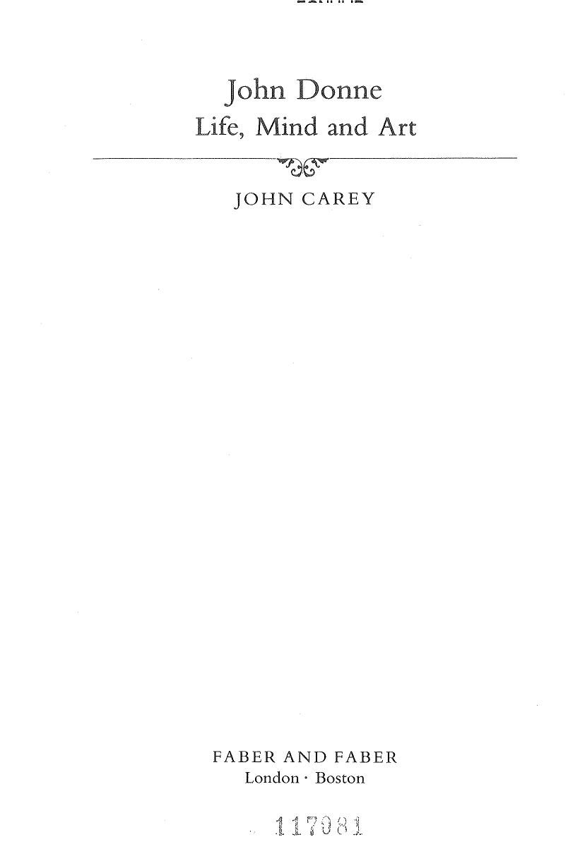 ﻿جان دان زندگی، ذهن و هنر