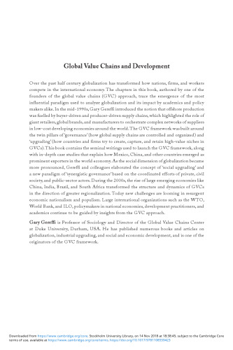 ﻿زنجیره های ارزش جهانی و توسعه: بازتعریف خطوط سرمایه داری قرن بیست و یکم