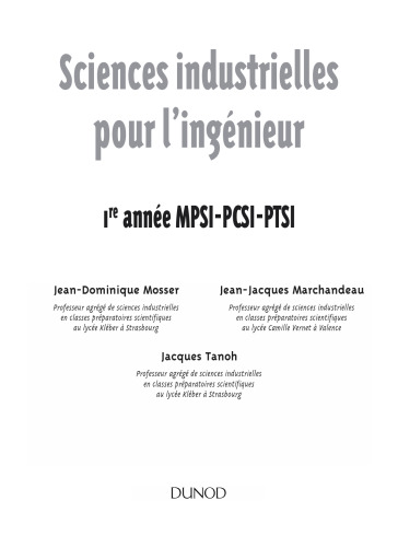 ﻿علوم صنعتی برای مهندس همه کاره (MPSI PCSI PTSI)