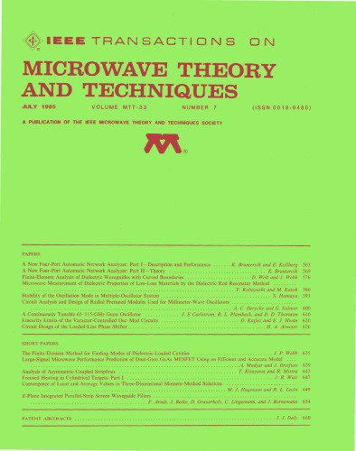 ﻿IEEE MTT-V033-I07 (1985-07)