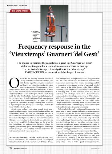 ﻿Impulse Response ویولن سابق Vieuxtemps Guarneri del Gesu در قالب فایل wav.