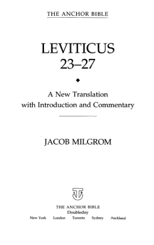 ﻿Leviticus 23-27 ()