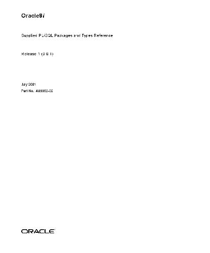 اوراکل 9i. بسته ها و انواع مرجع PL / SQL ارائه می شود