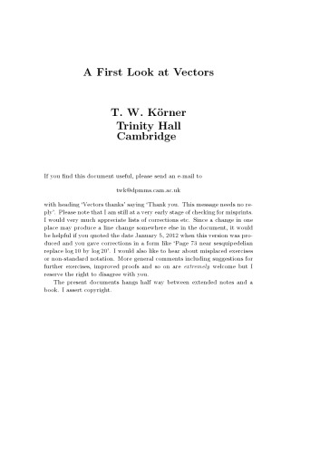 ﻿اولین نگاه به بردارها