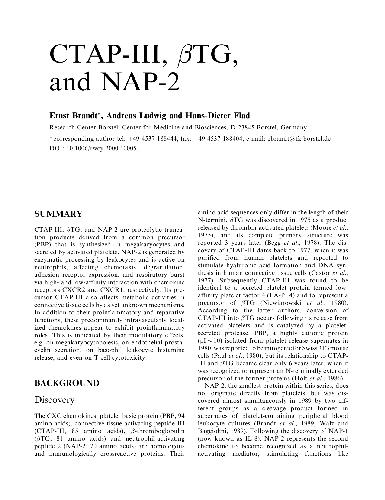 CTAP-III، BTG و NAP-2