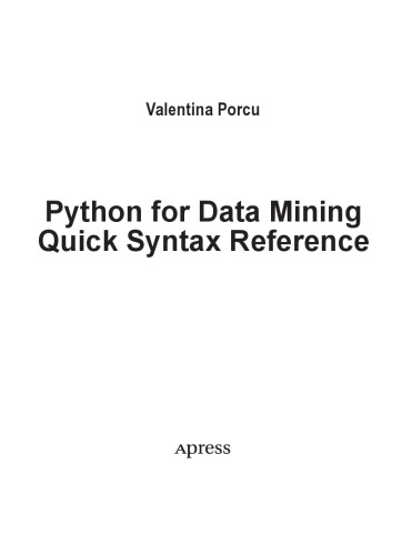 ﻿مرجع دستور سریع Python for Data Mining