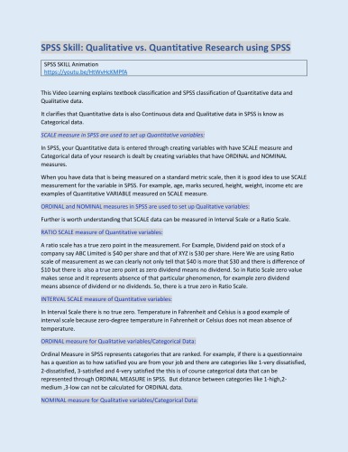 ﻿مهارت های SPSS- تحقیق کمی و کیفی با استفاده از SPSS