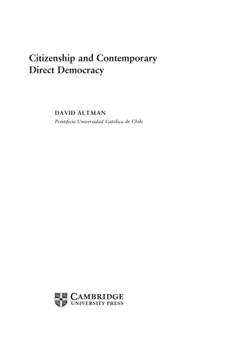 ﻿دموکراسی مستقیم از منظر تطبیقی. ریشه ها، عملکرد، و اصلاحات