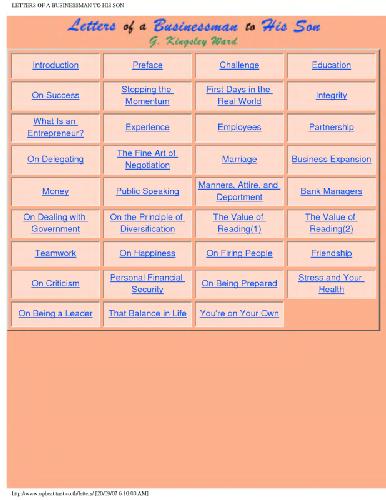 نامه هایی از تاجر به پسرش