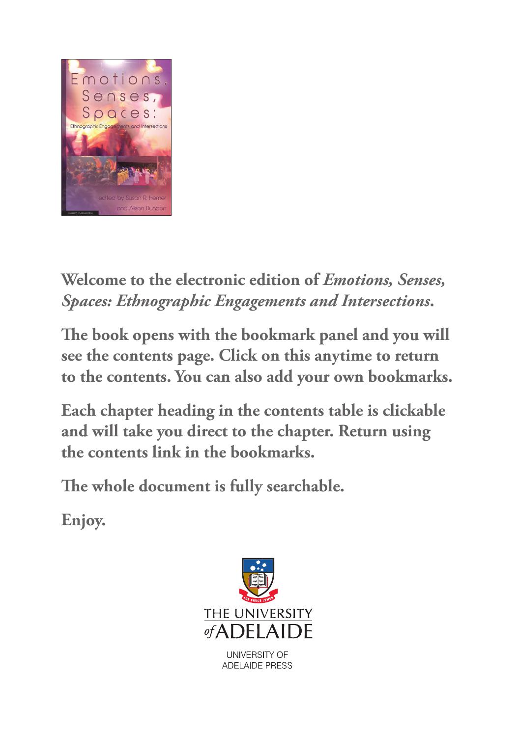 ﻿احساسات، حواس، فضاها: درگیری ها و تقاطع های قوم نگاری