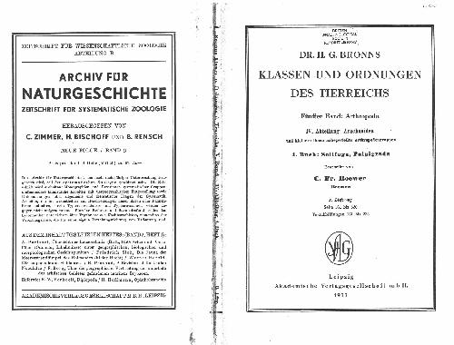 Klassen und Ordnungen des tier-reichs