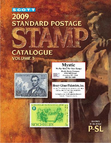 ﻿کاتالوگ تمبر پست استاندارد Scott 2009