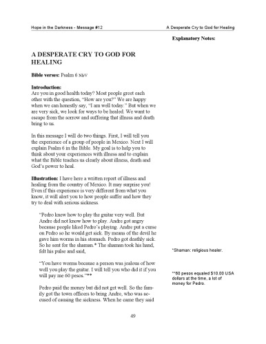 ﻿فریاد ناامیدانه به خدا برای شفا