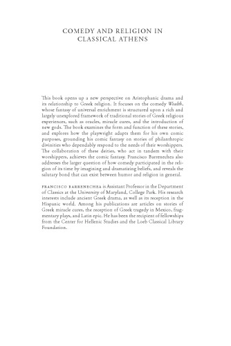 ﻿کمدی و دین در آتن کلاسیک: روایت‌های تجربیات مذهبی در ثروت ارسطوفان