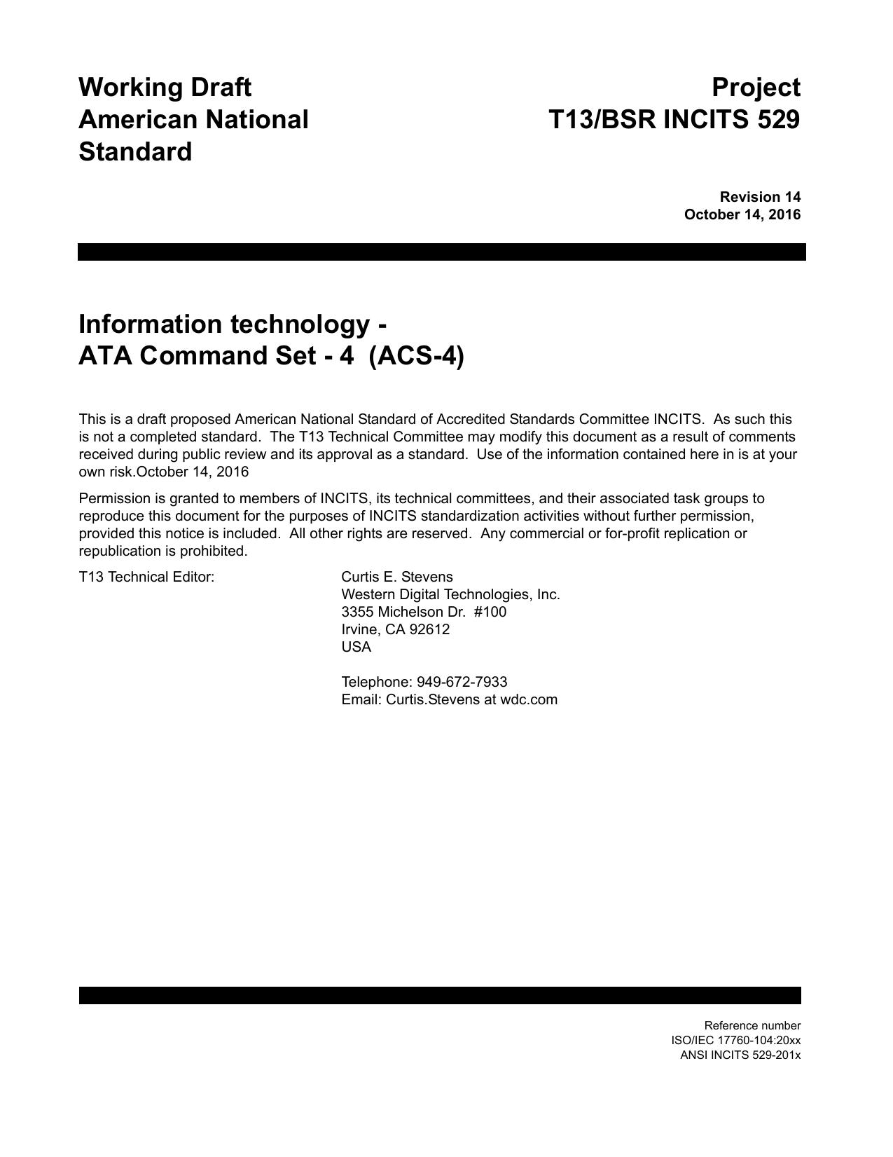 ﻿مجموعه فرمان ATA/ATAPI - 4 (ACS-4 r14)