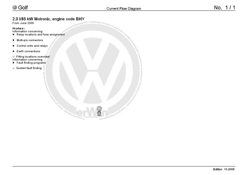 ﻿VW 85 kW Motronic، کد موتور BHY - نمودار جریان جریان