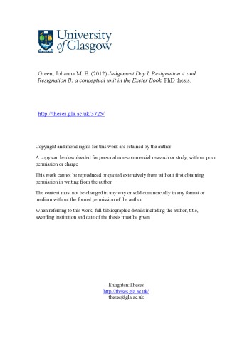 ﻿روز داوری اول، استعفای الف و استعفای ب: یک واحد مفهومی در کتاب اکستر