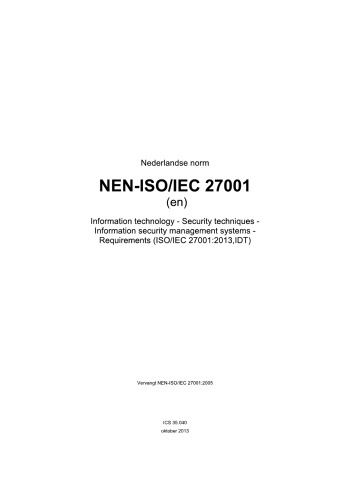 ﻿ISO/IEC 27001:2013