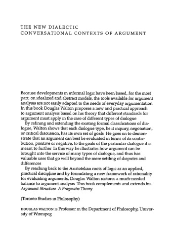 ﻿دیالکتیک جدید. زمینه های گفتگوی استدلال