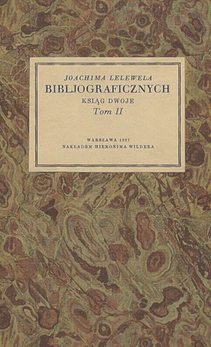 ﻿Joachim Lelewel دو کتاب کتابشناسی