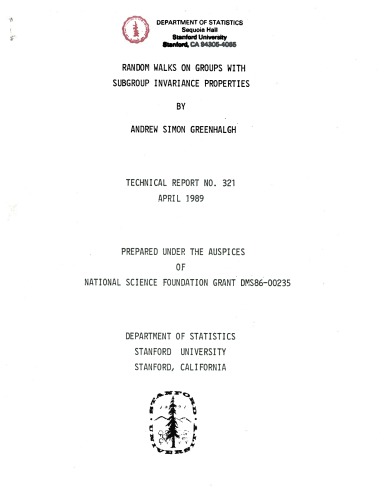 ﻿پیاده‌روی تصادفی روی گروه‌هایی با ویژگی‌های تغییر ناپذیری زیرگروهی