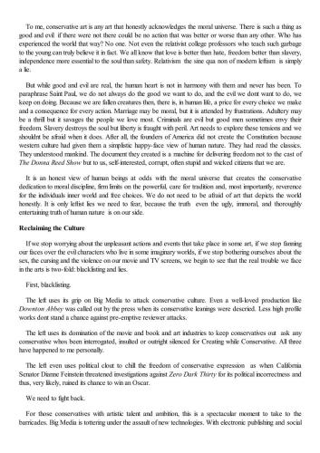 ﻿بحران در هنر: چرا چپ مالک فرهنگ است و محافظه کاران چگونه می توانند آن را پس بگیرند