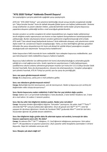 ﻿سوالات متداول ATG 2020 ترکیه