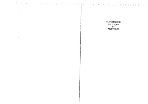 ﻿روبسپیر: سیاست و عرفان