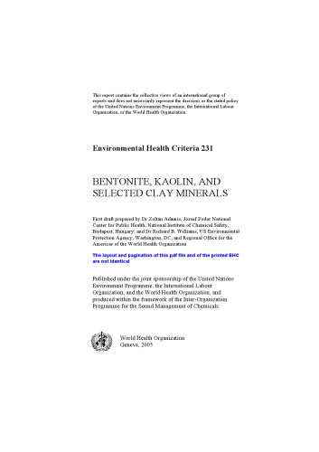 ﻿بنتونیت، کائولن و کانی های رسی منتخب