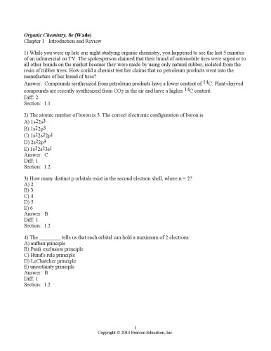 ﻿OchemTestBankWade8