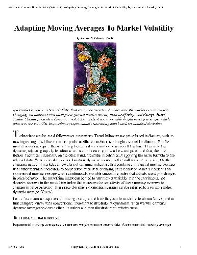 تطبیق میانگین های متحرک برای نوسانات بازار