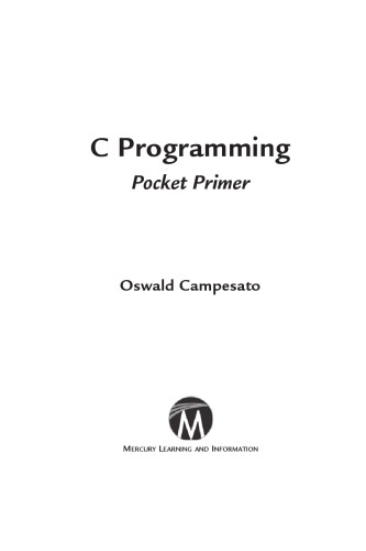 ﻿C Programming Pocket Primer