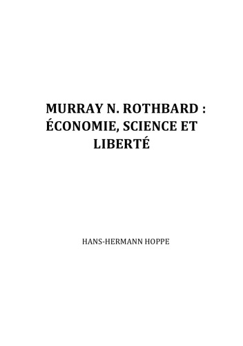 ﻿موری N. Rothbard: علم، اقتصاد و آزادی