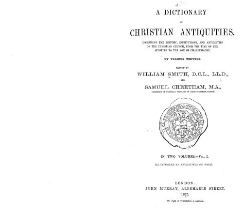 ﻿فرهنگ عتیقه مسیحی، ج. 1.