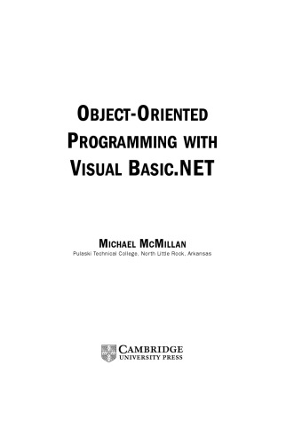 ﻿برنامه نویسی شی گرا با Visual Basic.Net