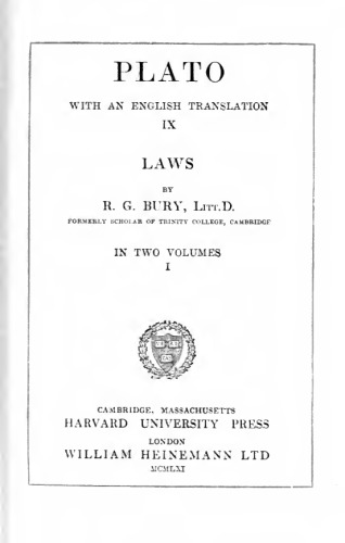 ﻿افلاطون: قوانین (کتابهای 1-6)