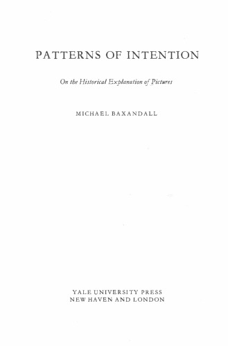 ﻿الگوهای قصد: در توضیح تاریخی تصاویر