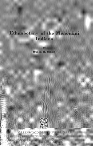 ﻿Ethnobotany سرخپوستان Menomini