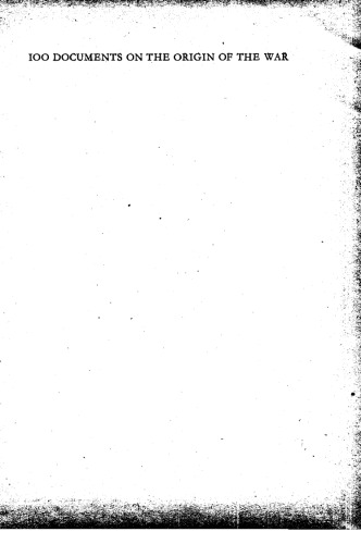 ﻿100 سند در مورد منشاء جنگ: انتخاب شده از کتاب سفید رسمی آلمان