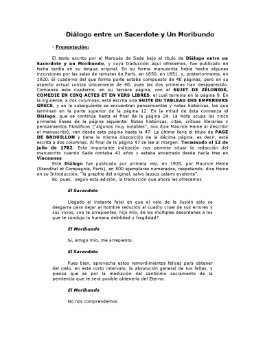 ﻿گفتگوی بین یک کشیش و یک مرد در حال مرگ