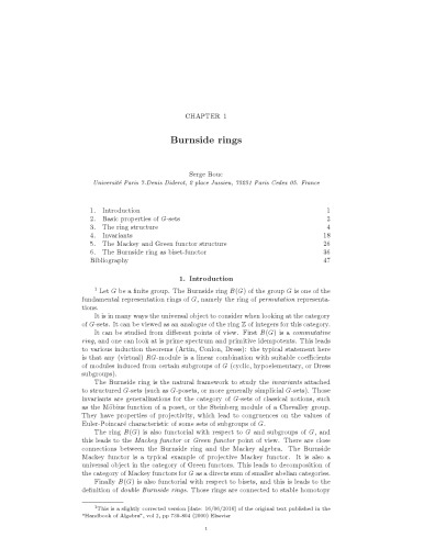 ﻿فصل 1: حلقه های Burnside